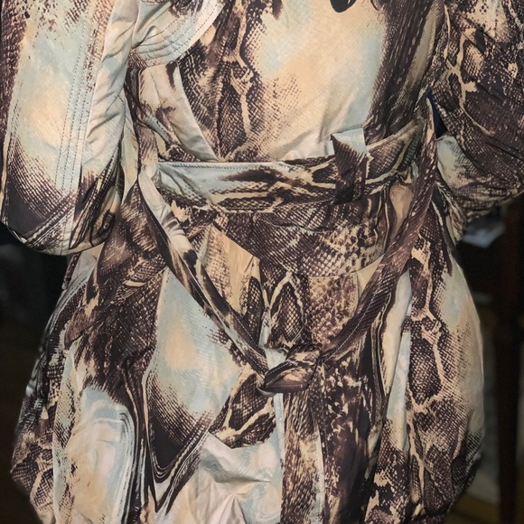 Moon River, Abstract Print Down Filled Puffer Coat, Sz 40 (US 4/6), EUC - Picture 8 of 15